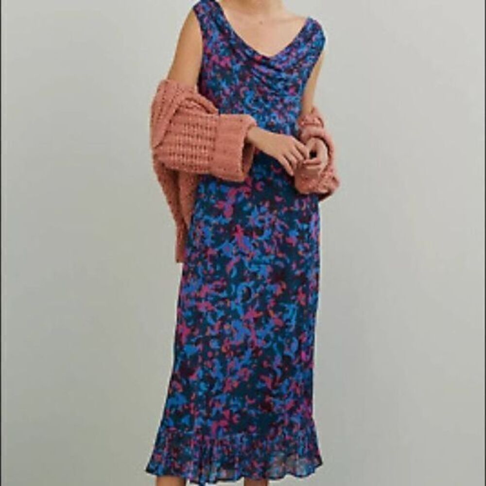 ANTHROPOLOGIE CONDITIONS APPLY Cowl Floral Maxi Dress US 8/ UK 12